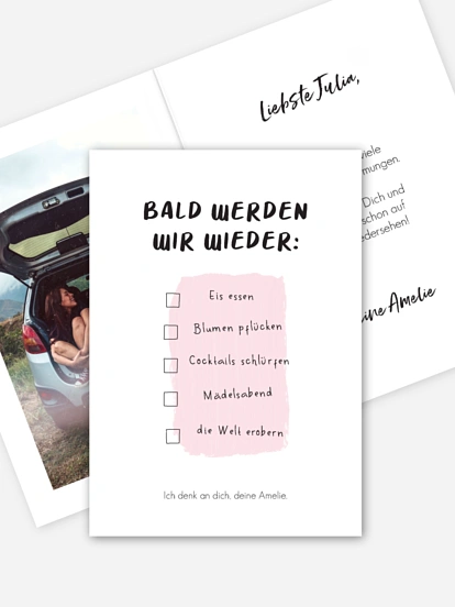 Grußkarte Bald wieder