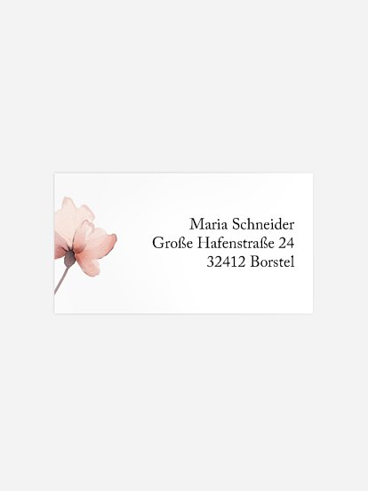 Empfängeraufkleber Geburtstag Blumenzahl