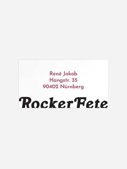 Empfängeraufkleber Geburtstag Rocker Magazin