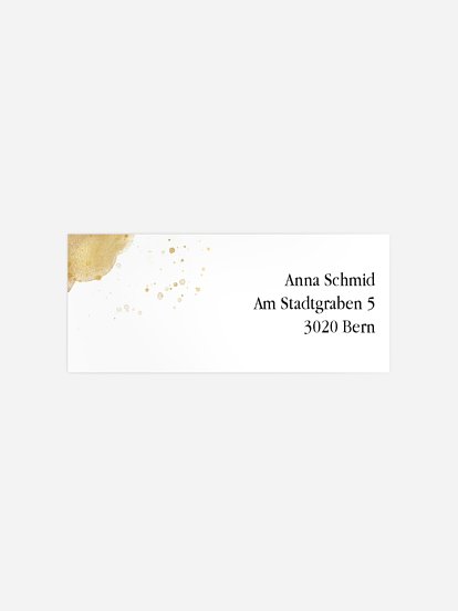 Absenderaufkleber Geburtstag Champagnerglas
