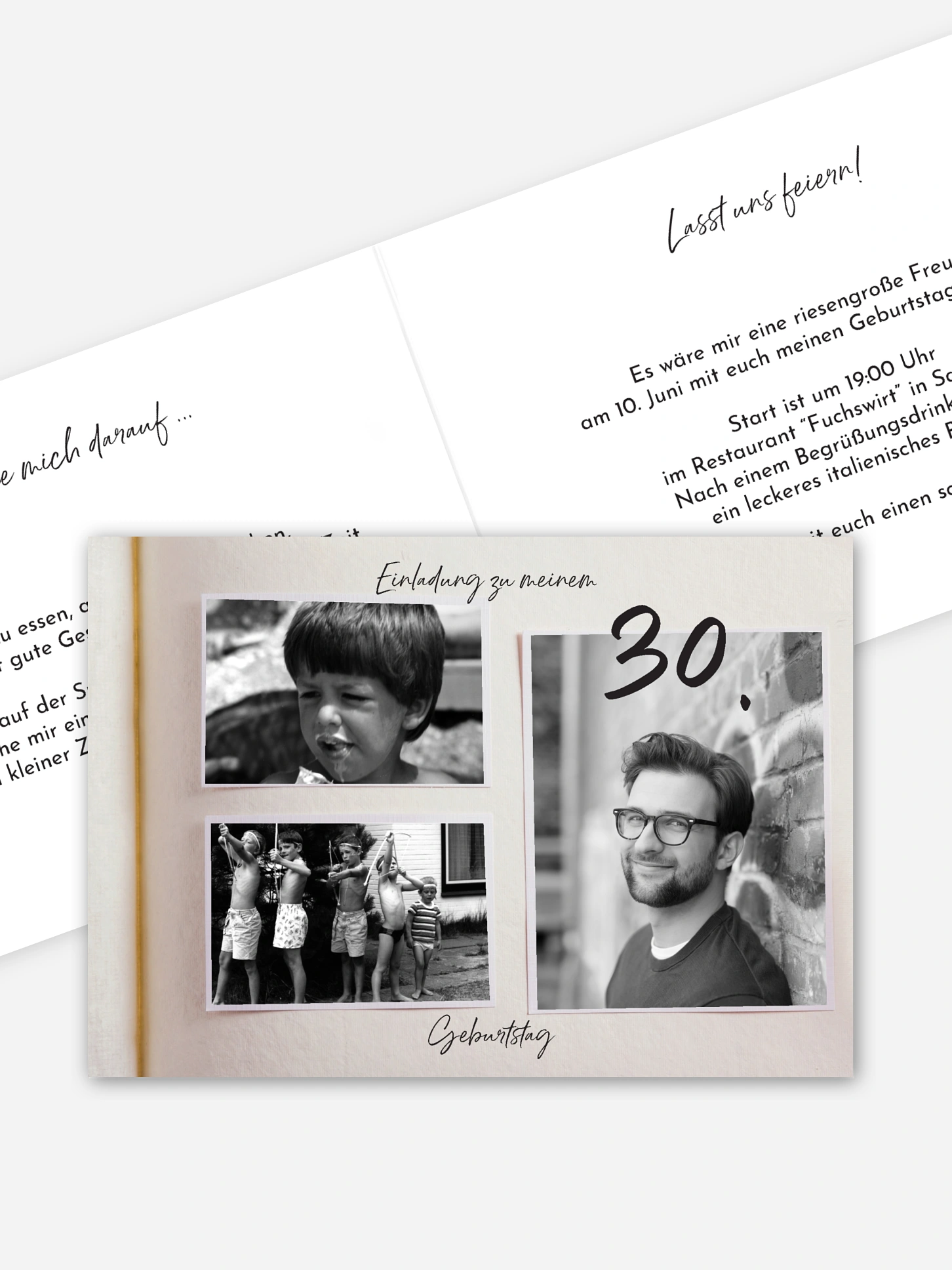 Einladung 30. Geburtstag Fotobuch