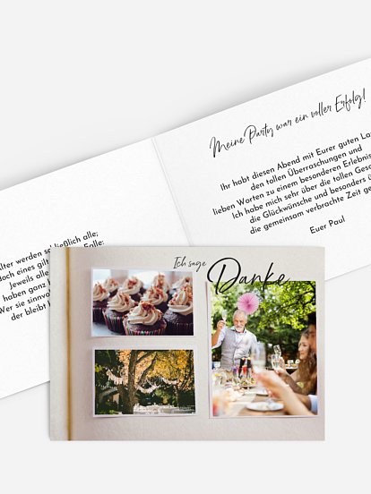 Dankeskarte Geburtstag Fotobuch