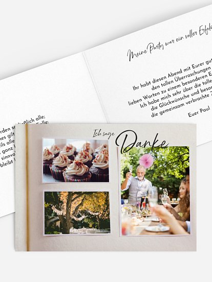 Dankeskarte Geburtstag Fotobuch