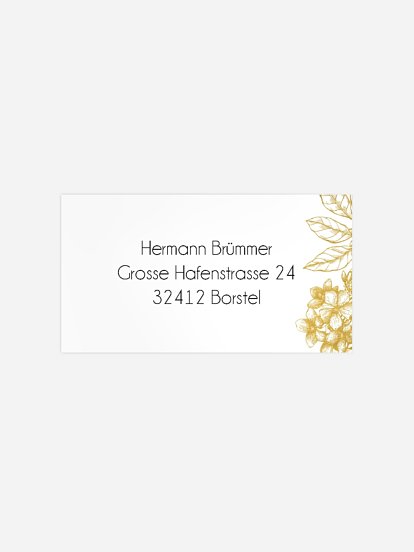 Empfängeraufkleber Geburtstag Botanical Drink