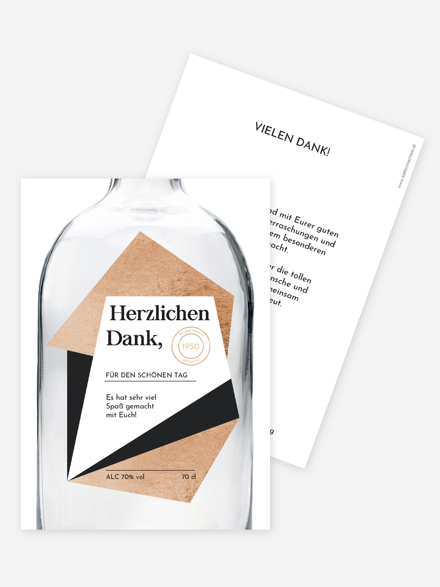 Dankeskarte Geburtstag Gin Bottle