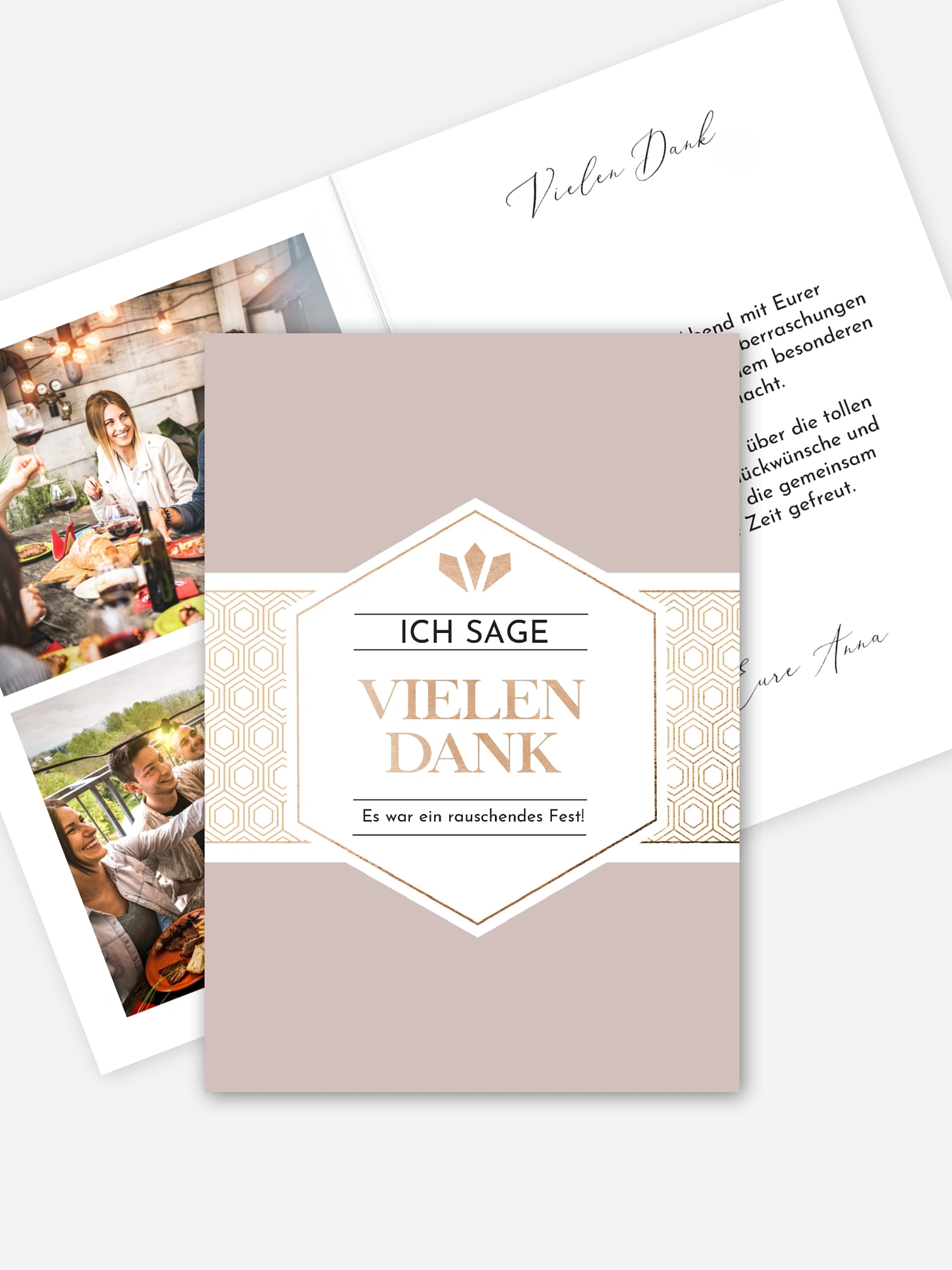 Dankeskarte Geburtstag Label
