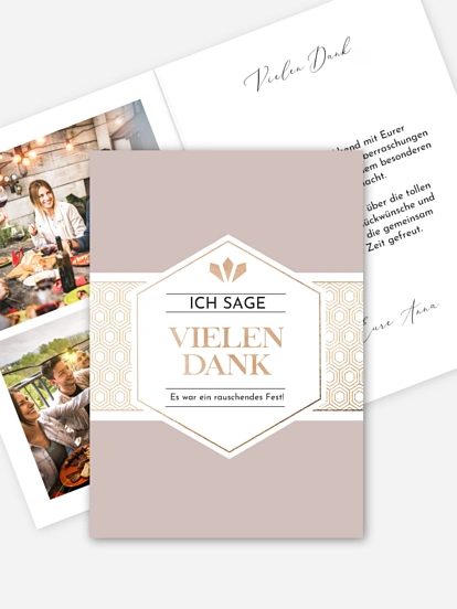 Dankeskarte Geburtstag Label