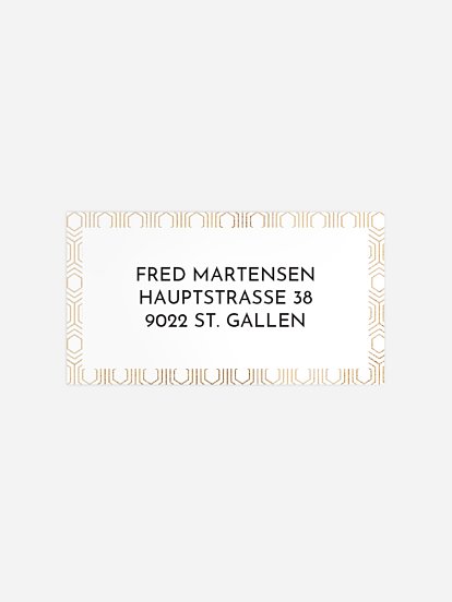Empfängeraufkleber Geburtstag Label