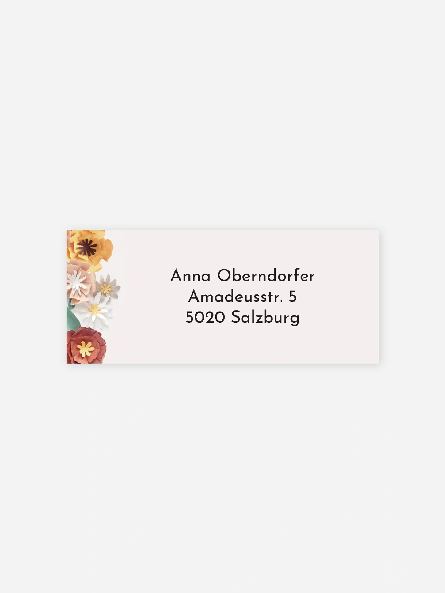Absenderaufkleber Geburtstag Geburtstagsblumen