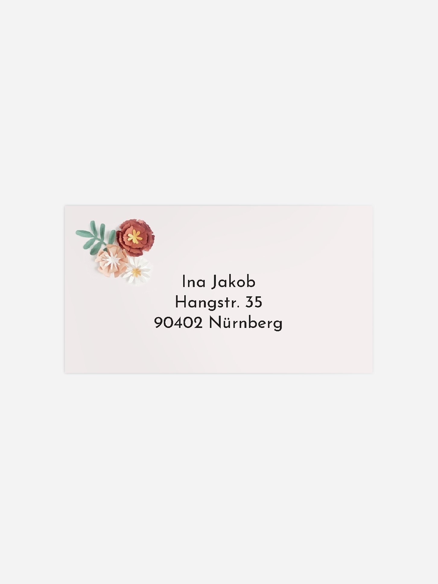 Empfängeraufkleber Geburtstag Geburtstagsblumen