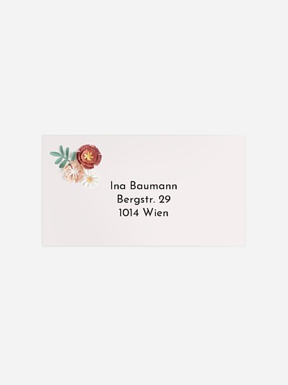 Empfängeraufkleber Geburtstag Geburtstagsblumen