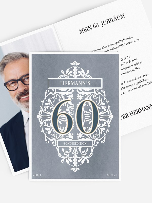 Einladung 60. Geburtstag Gincredible
