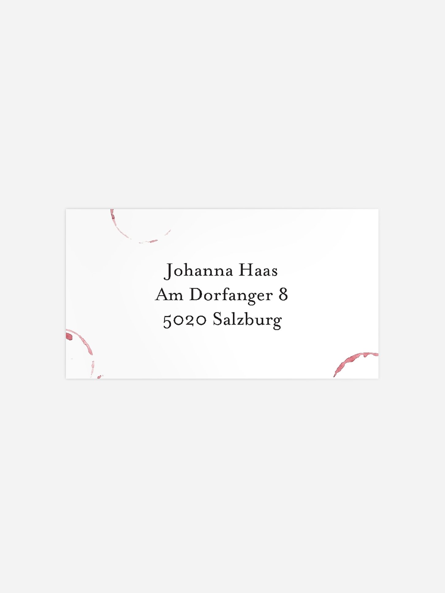 Empfängeraufkleber Geburtstag Weinflasche