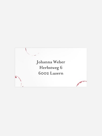 Empfängeraufkleber Geburtstag Weinflasche