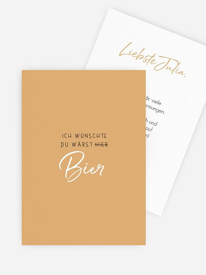 Grußkarte Bier
