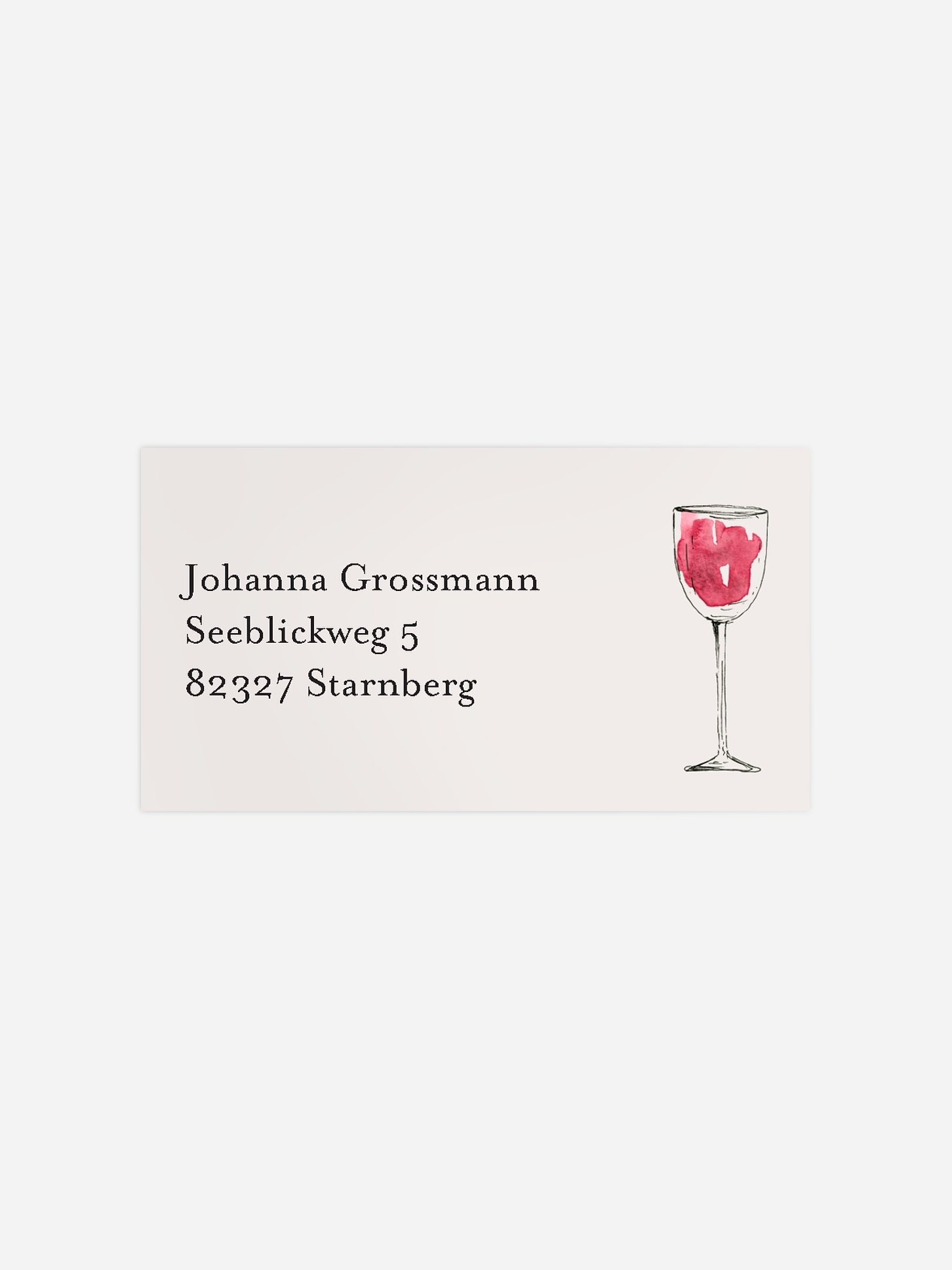 Empfängeraufkleber Geburtstag Wein