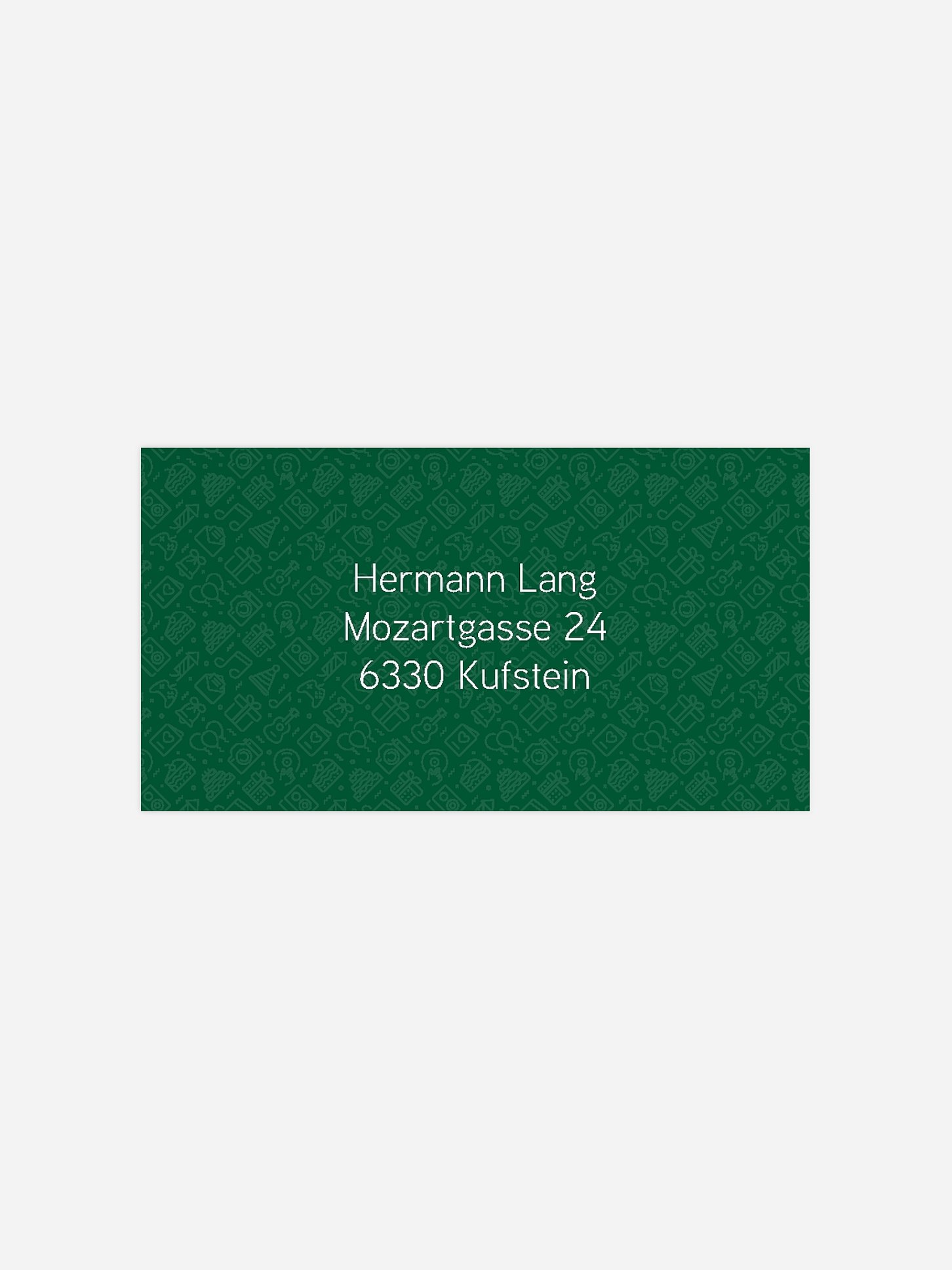 Empfängeraufkleber Geburtstag Messenger