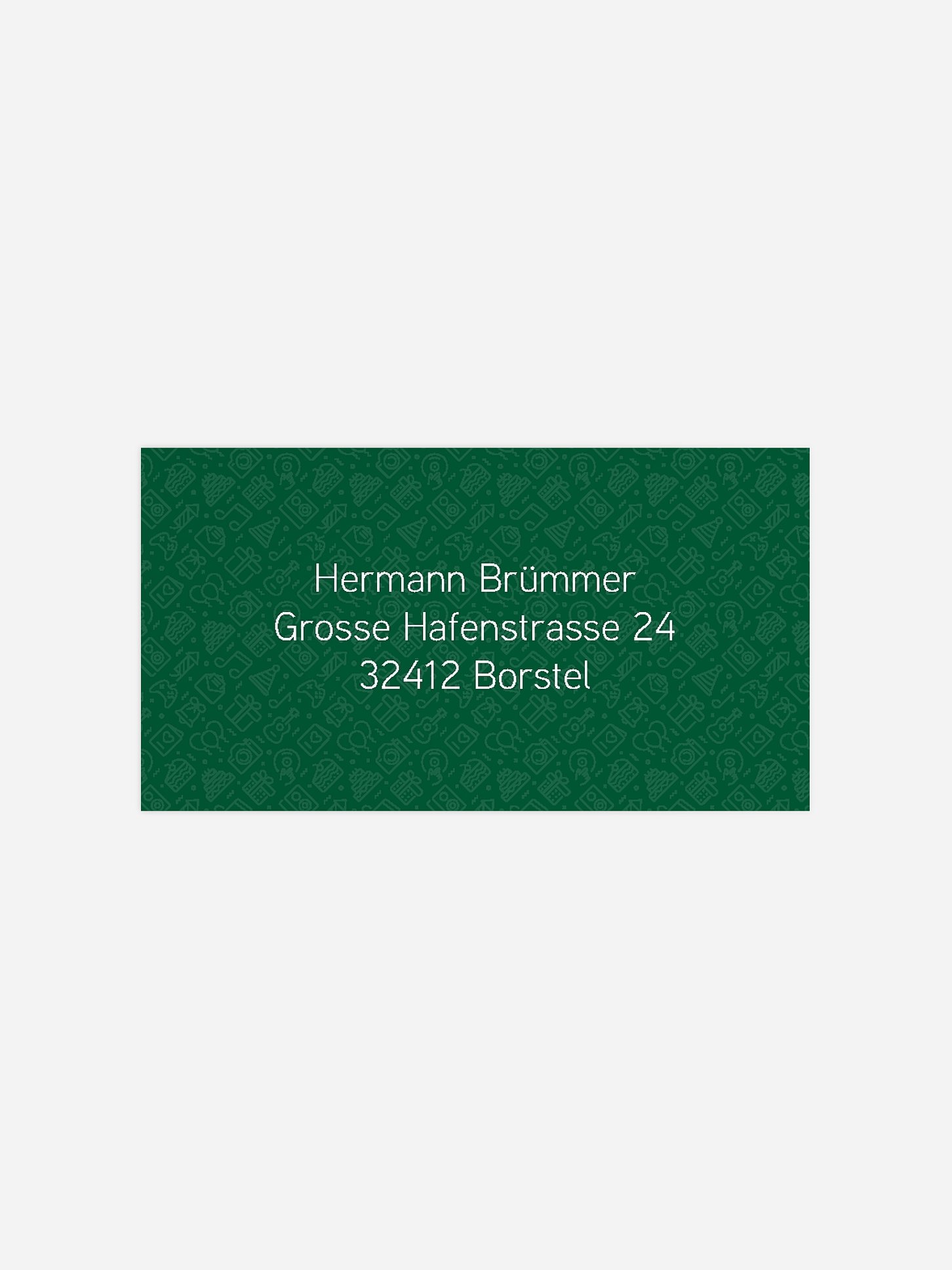 Empfängeraufkleber Geburtstag Messenger