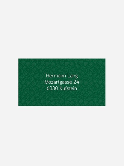 Empfängeraufkleber Geburtstag Messenger