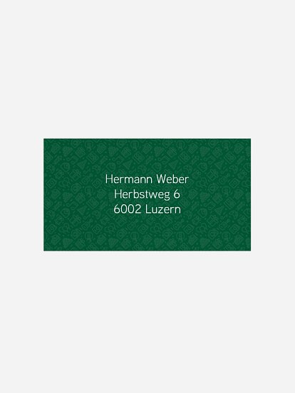 Empfängeraufkleber Geburtstag Messenger