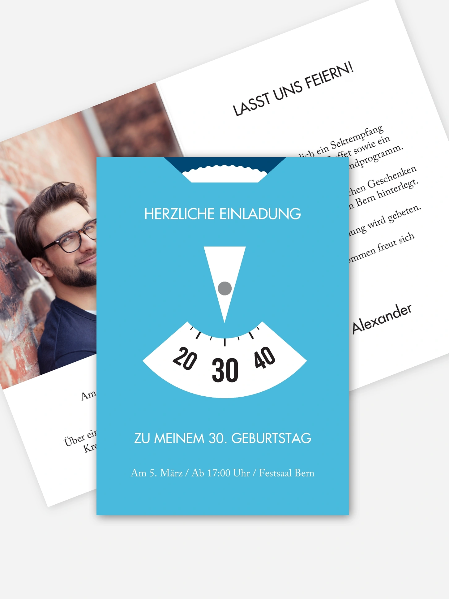 Einladung 30. Geburtstag Parkscheibe