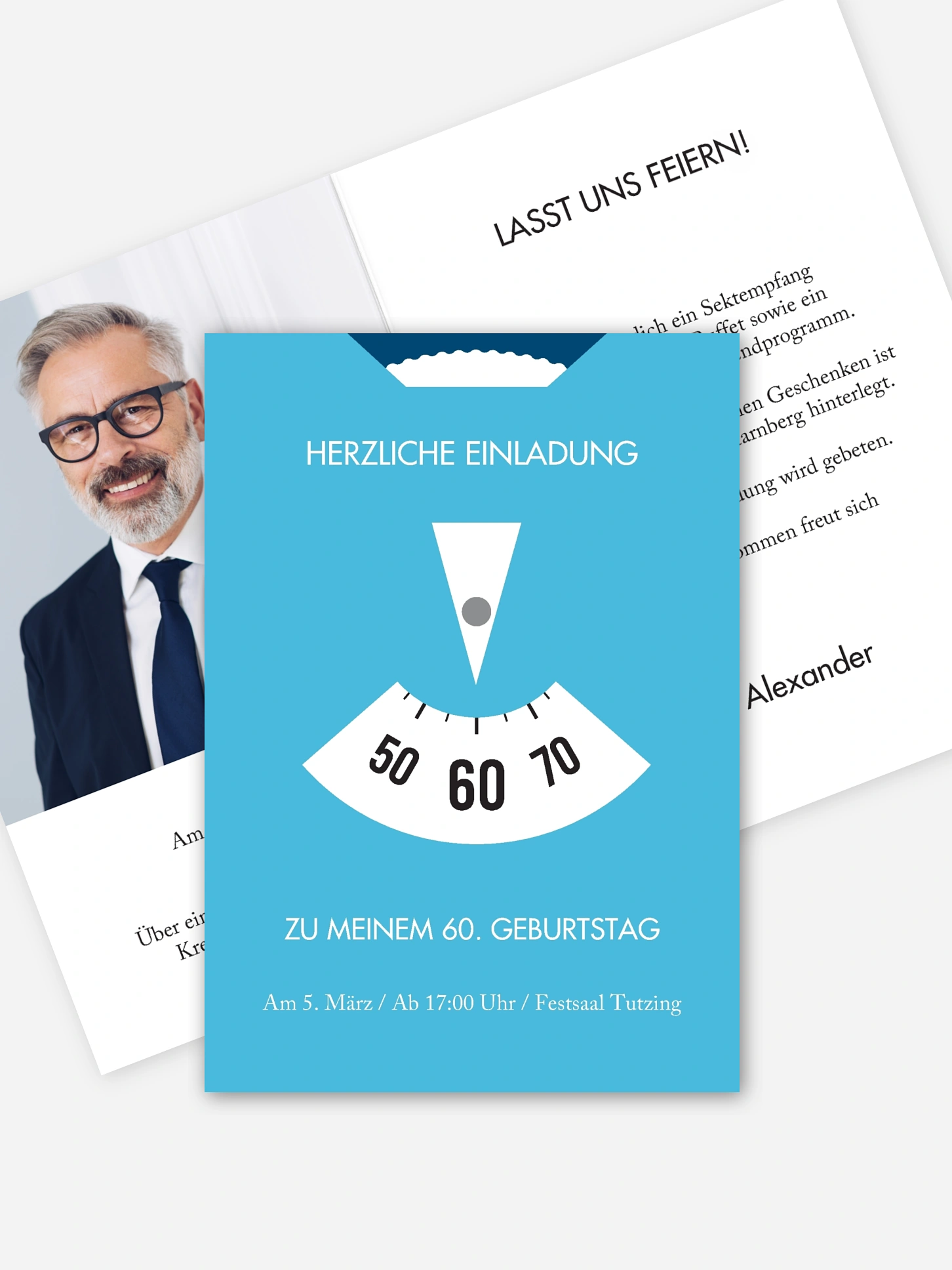 Einladung 60. Geburtstag Parkscheibe