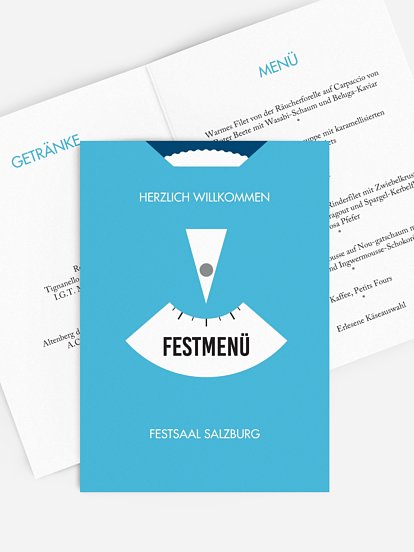 Menükarte Geburtstag Parkscheibe