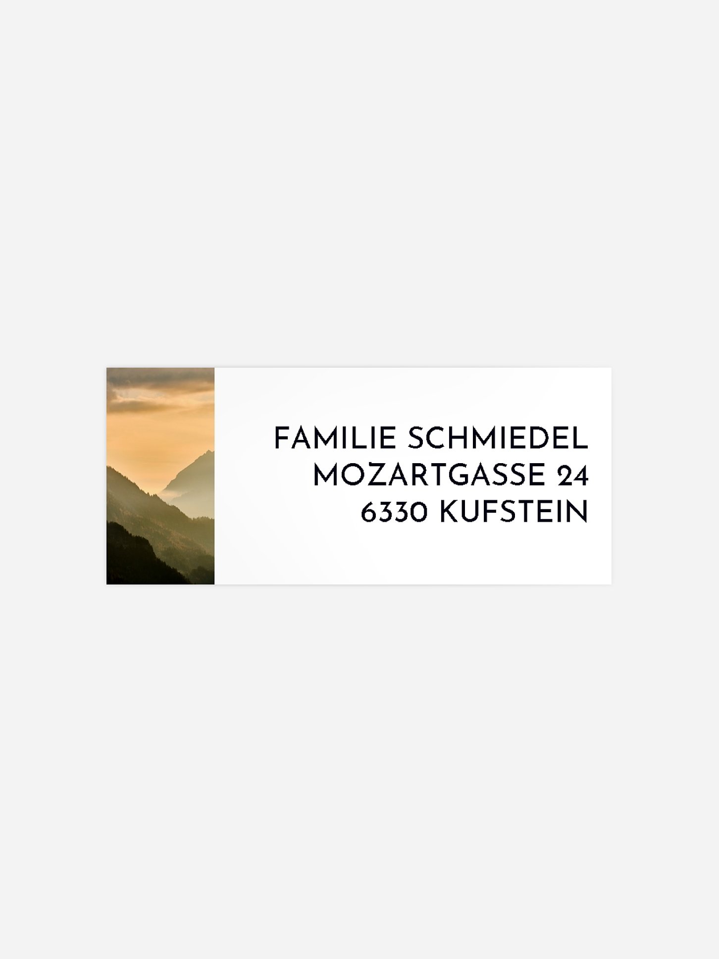 Absenderaufkleber Trauer Adé