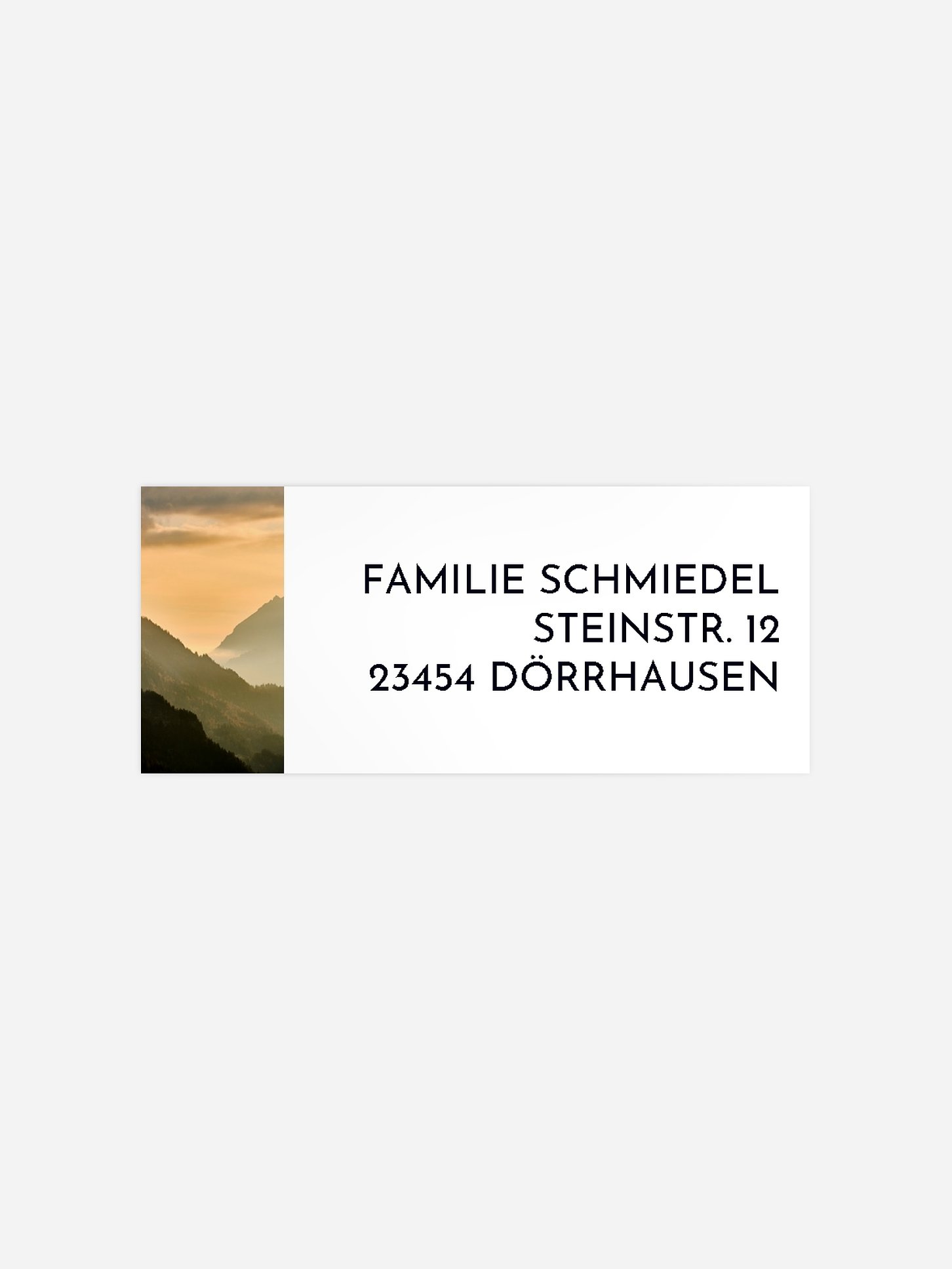 Absenderaufkleber Trauer Adé