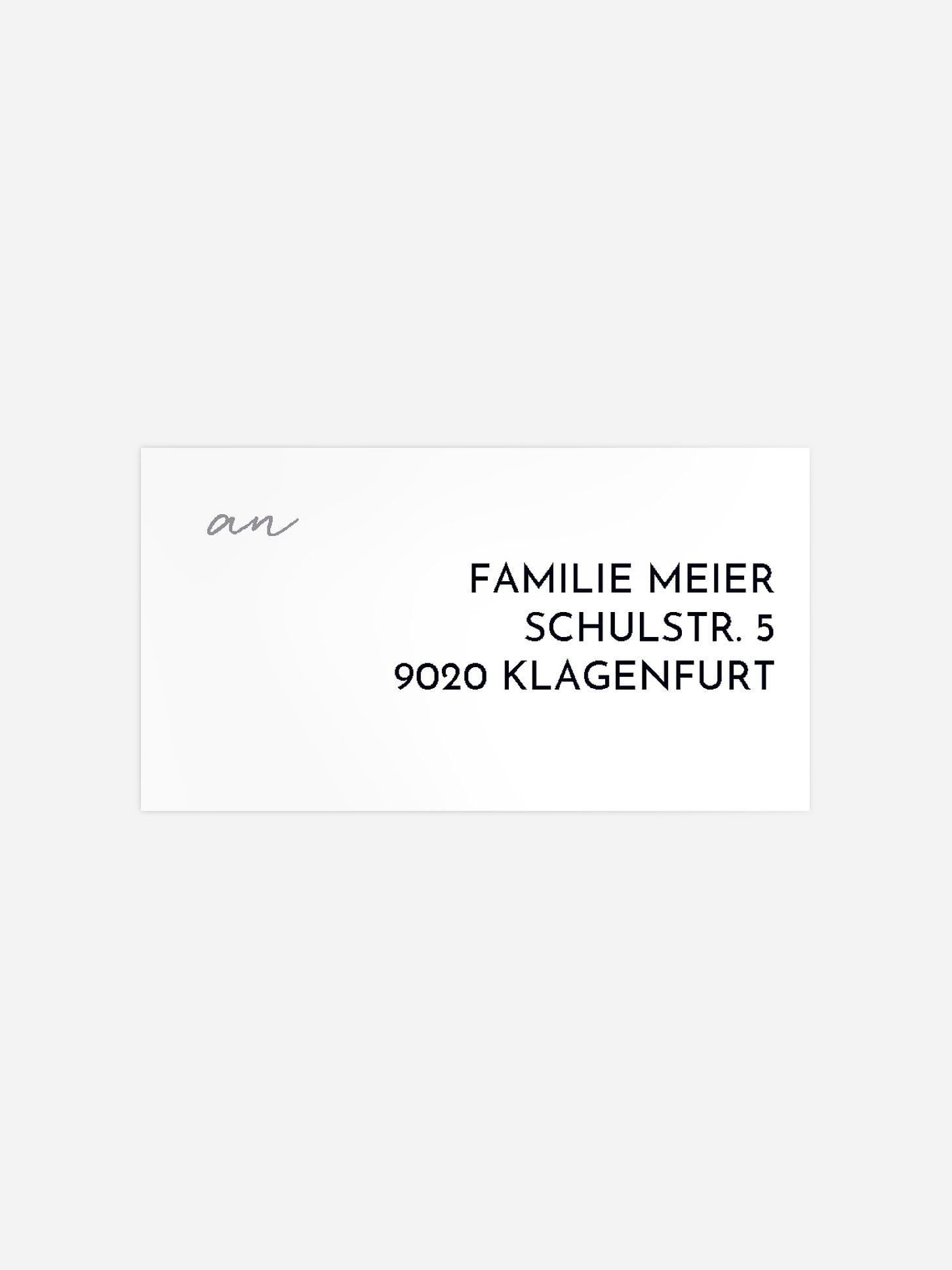 Empfängeraufkleber Trauer Adé