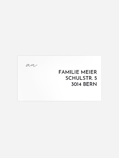 Empfängeraufkleber Trauer Adé