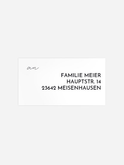 Empfängeraufkleber Trauer Adé