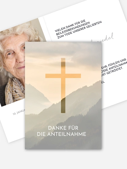 Trauerdanksagung Adé