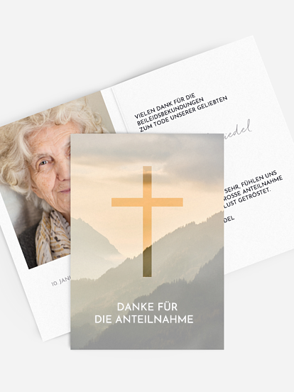 Trauerdanksagung Adé