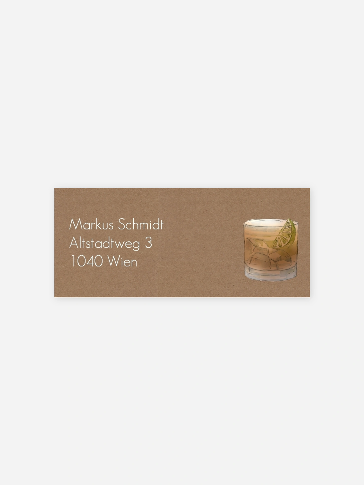 Absenderaufkleber Geburtstag Rum