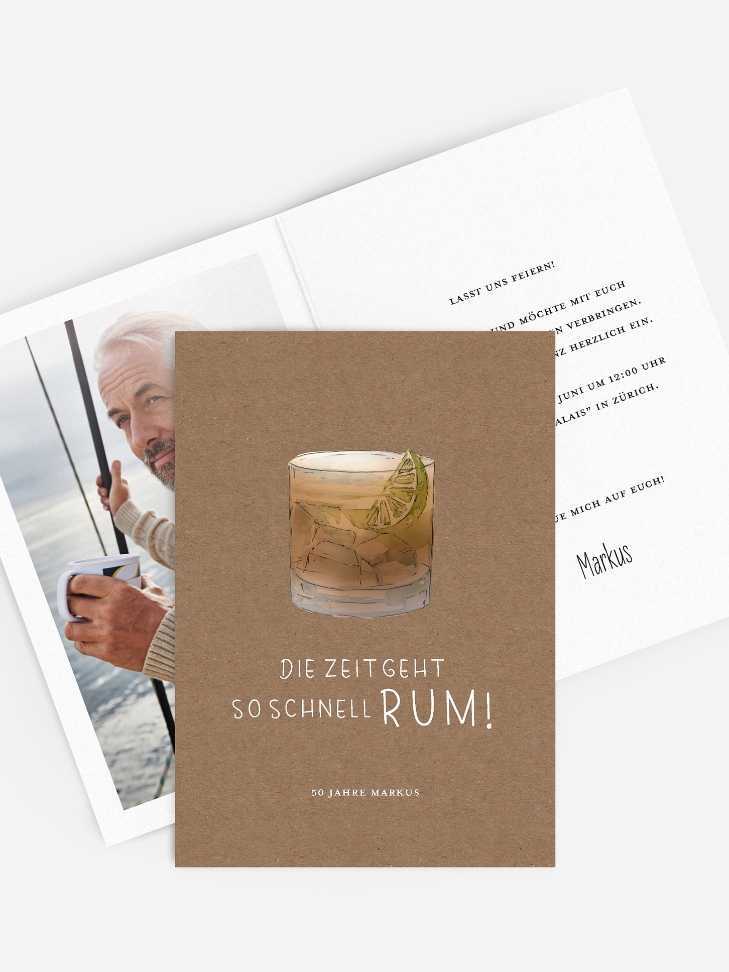 Einladung 50. Geburtstag Rum