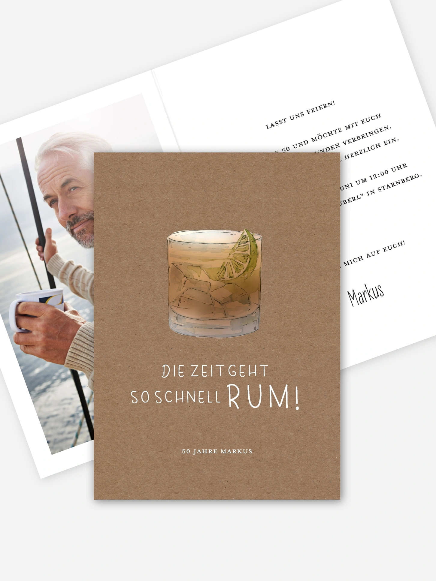 Einladung 50. Geburtstag Rum
