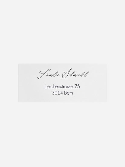 Absenderaufkleber Trauer Flower Portrait