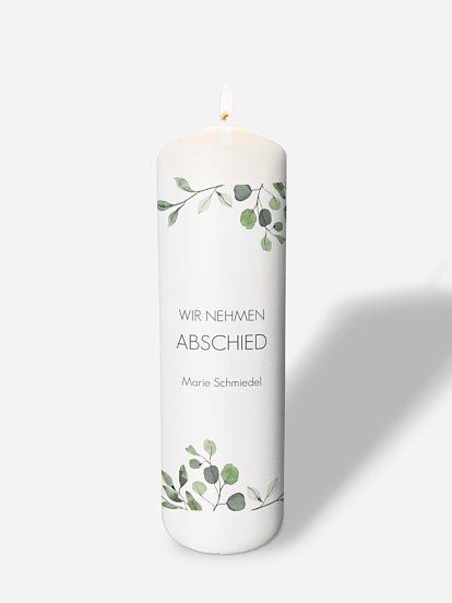 Trauerkerze Eukalyptusblätter