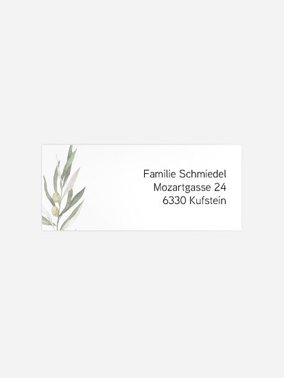 Absenderaufkleber Trauer Trauerzweige