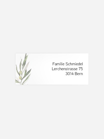 Absenderaufkleber Trauer Trauerzweige