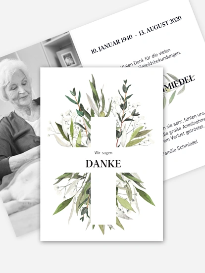 Trauerdanksagung Trauerzweige