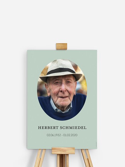 Trauer-Poster Leaves Portrait