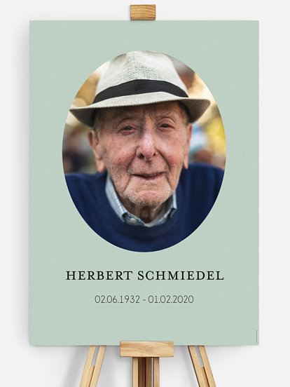 Trauer-Poster Leaves Portrait