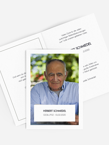 Trauerdanksagung Tiefe Verbundenheit