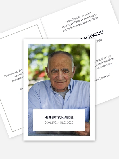 Trauerdanksagung Tiefe Verbundenheit