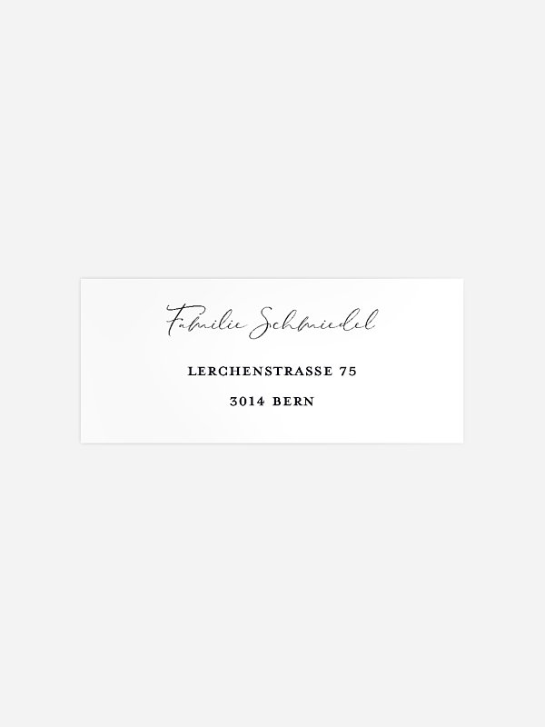 Absenderaufkleber Trauer In Memoriam