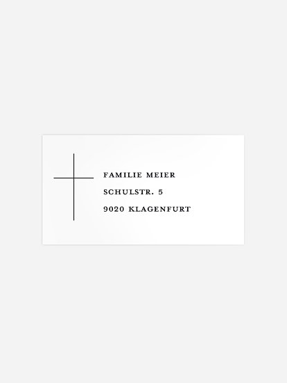 Empfängeraufkleber Trauer In Memoriam