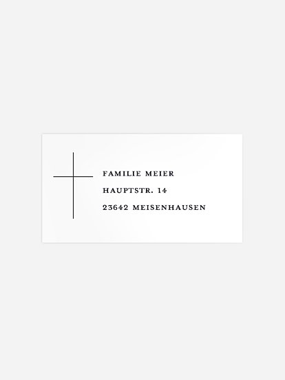 Empfängeraufkleber Trauer In Memoriam