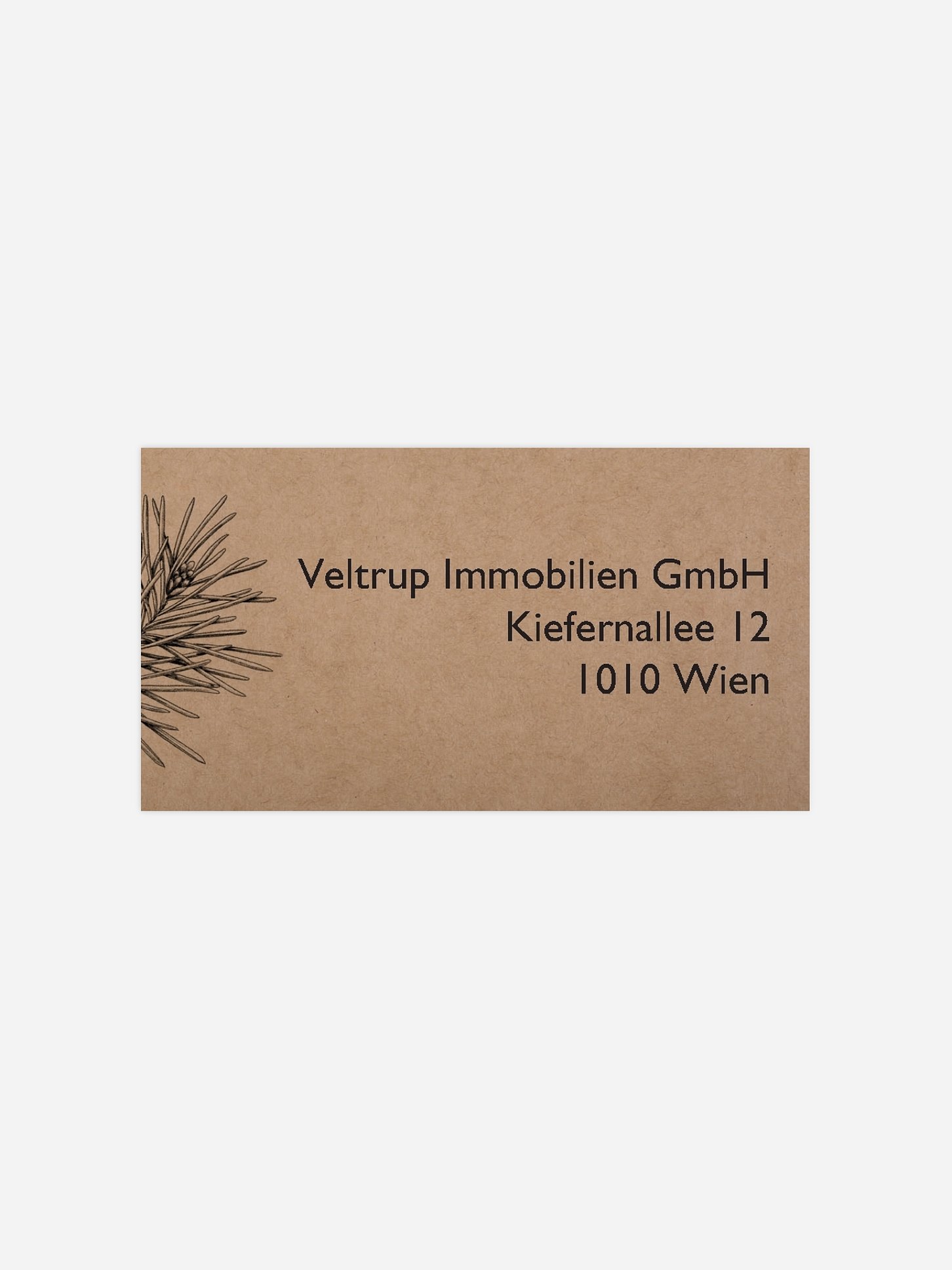 Empfängeraufkleber geschäftl. Weihnachten Pinebranch